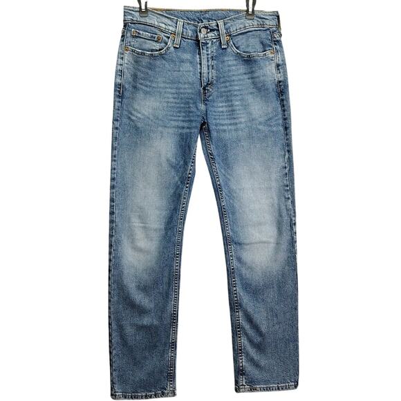 Levi Strauss & Co. Mens Medium Blue Wash Denim Jeans Pants 30x30 Straight Leg - Picture 1 of 8